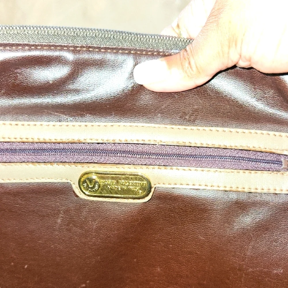Valentino (MARIO) Brown Duffel Bag with‎ Structured Design
